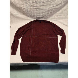 Men's Dockers Burgundy Plaid Crewneck Sweater XL